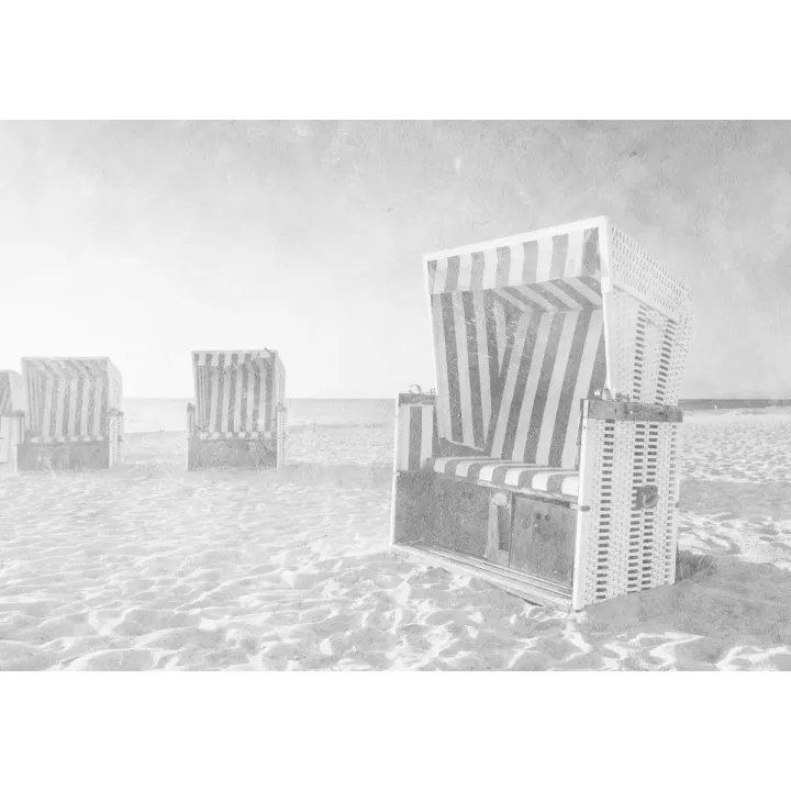 Fototapeta Ostsee – Nadmorski Krajobraz z Koszami Plażowymi – produkt