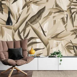 Fototapeta Tropikalna Sepia – Egzotyczna Flora i Palmy