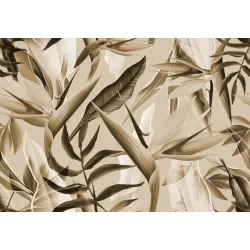 Fototapeta Tropikalna Sepia – Egzotyczna Flora i Palmy