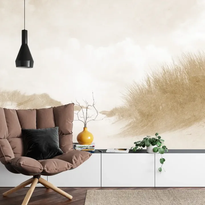 Fototapeta Pustynia – Wydmy w Stylu Vintage Sepia