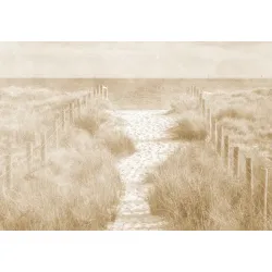 Fototapeta Plaża – Nadmorski Krajobraz w Stylu Vintage Sepia