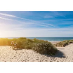 Fototapeta Ostatnie Letnie Słońce – Plaża i Zachód Słońca nad Morzem