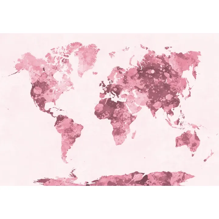 Fototapeta Akwarela Mapa Świata – Podróże i Kontynenty w Artystycznym Stylu – produkt