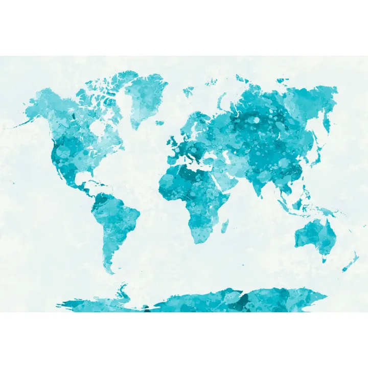 Fototapeta Mapa Świata – Akwarelowa Podróż przez Kontynenty – produkt