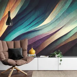 Fototapeta Abstrakcja – Geometryczne Krzywe i Organiczna Tekstura