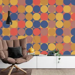 Fototapeta Retro Pattern – Abstrakcja Geometryczna w Stylu Pop-Art