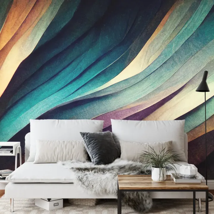 Fototapeta Abstrakcja – Geometryczne Krzywe i Organiczna Tekstura