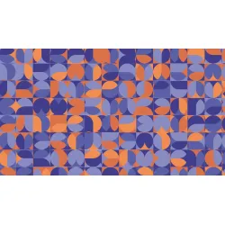 Fototapeta Retro Pattern – Abstrakcja Geometryczna w Stylu Lat 70.