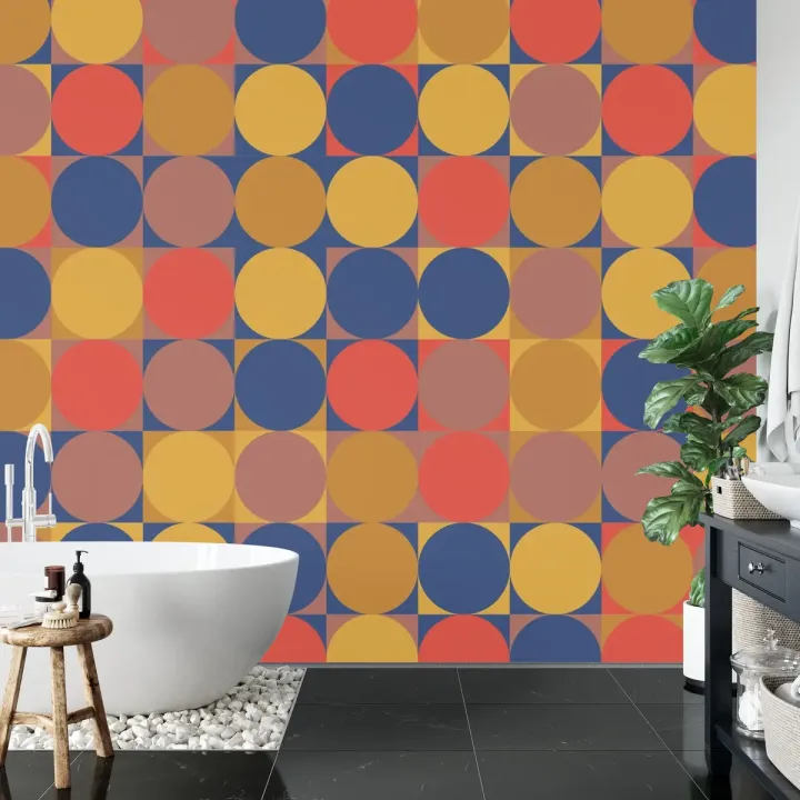 Fototapeta Retro Pattern – Abstrakcja Geometryczna w Stylu Pop-Art