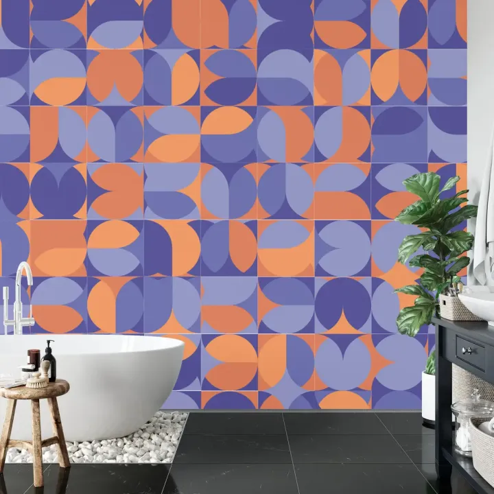 Fototapeta Retro Pattern – Abstrakcja Geometryczna w Stylu Lat 70.