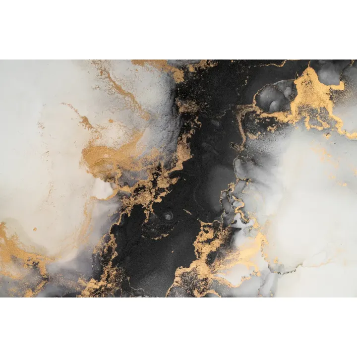 Fototapeta Marmur i Abstrakcja – Malarstwo Alcohol Ink w Złocie i Szarości – produkt