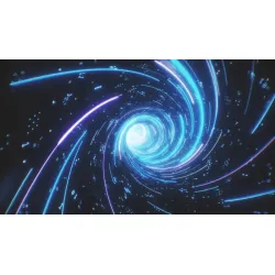 Fototapeta Cyfrowy Tunel – Big Data i Neonowa Abstrakcja