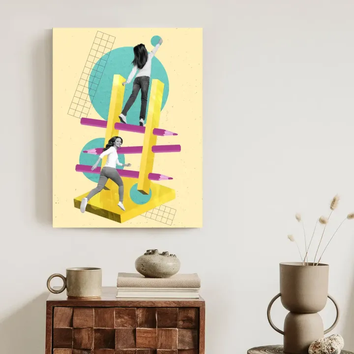 Plakat Kolaż Pop-Art – Sztuka Współczesna Pełna Ekspresji