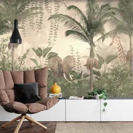 Fototapeta Tropical Trees And Leaves – Dzika Natura i Tropikalna Roślinność