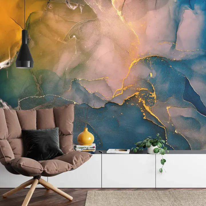 Fototapeta Fluid Art – Abstrakcyjna Tekstura Marmuru