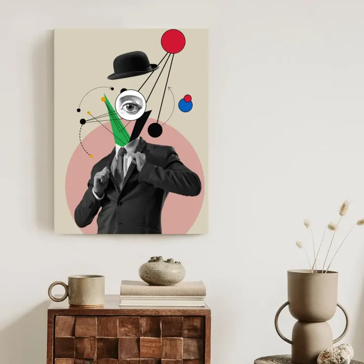 Plakat Wszechobecny Umysł – Abstrakcja Geometryczna i Symbolika Oka