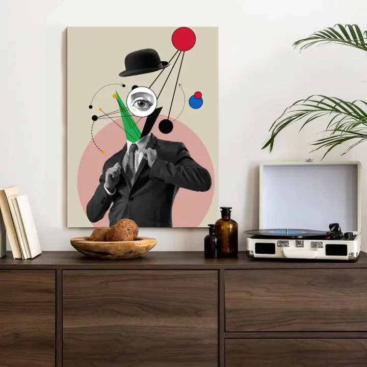 Plakat Wszechobecny Umysł – Abstrakcja Geometryczna i Symbolika Oka