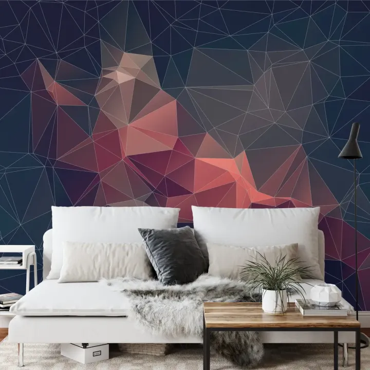 Fototapeta Abstract Retro Colortriangle – Abstrakcja Geometryczna w Stylu Retro