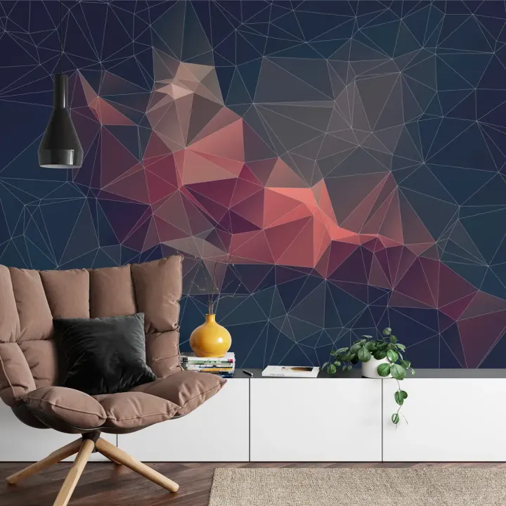 Fototapeta Abstract Retro Colortriangle – Abstrakcja Geometryczna w Stylu Retro
