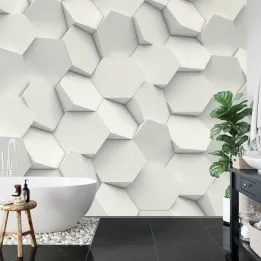Fototapeta Hexag – Geometryczny Wzór Heksagonalny w Stylu Minimalistycznym