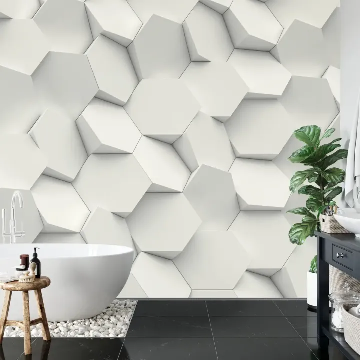 Fototapeta Hexag – Geometryczny Wzór Heksagonalny w Stylu Minimalistycznym