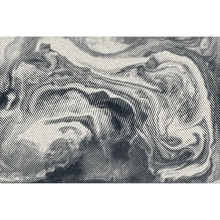 Fototapeta Abstract Halftone – Monochromatyczna Abstrakcja Geometryczna – produkt