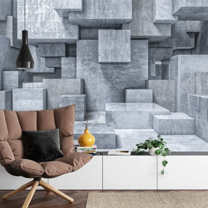 Fototapeta Geometric 3D – Abstrakcja i Głębia Perspektywy