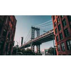 Fototapeta Manhattan Bridge – Nowy Jork i Miejski Skyline