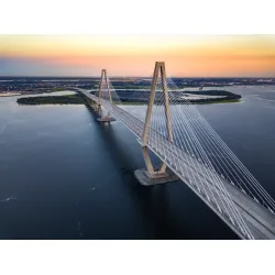 Fototapeta Charleston Bridge – Widok z lotu ptaka na most wiszący