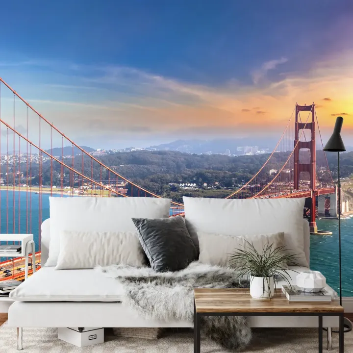 Fototapeta Golden Gate Bridge – Zachód Słońca nad San Francisco