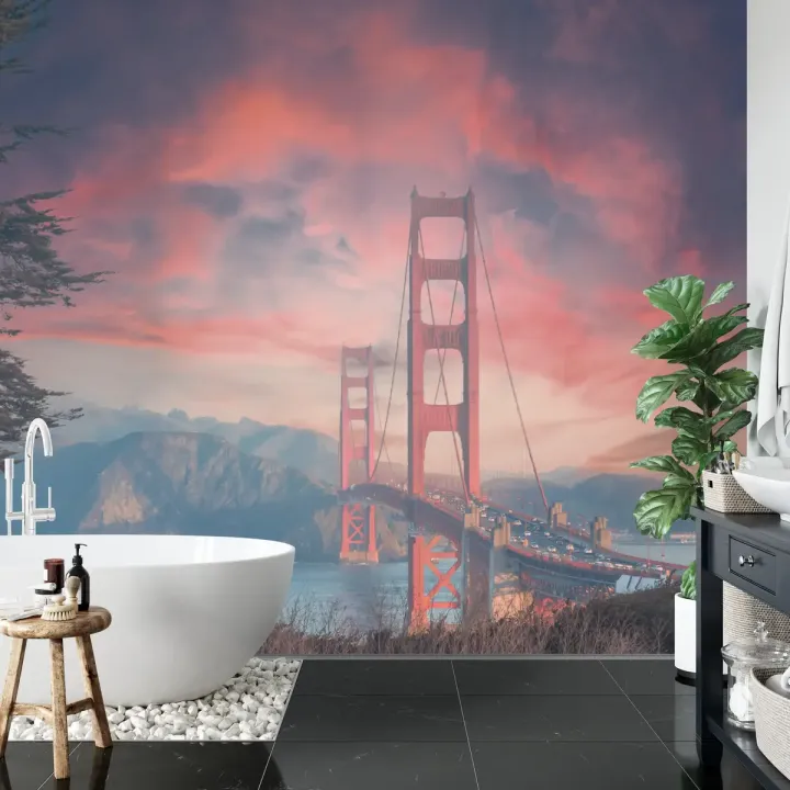 Fototapeta Golden Gate Bridge – Zachód Słońca nad San Francisco