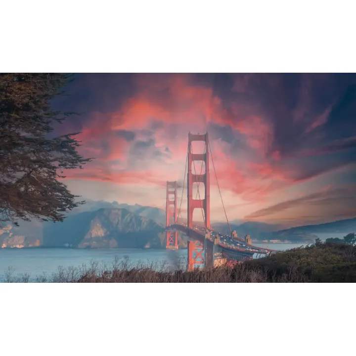Fototapeta Golden Gate Bridge – Zachód Słońca nad San Francisco – produkt