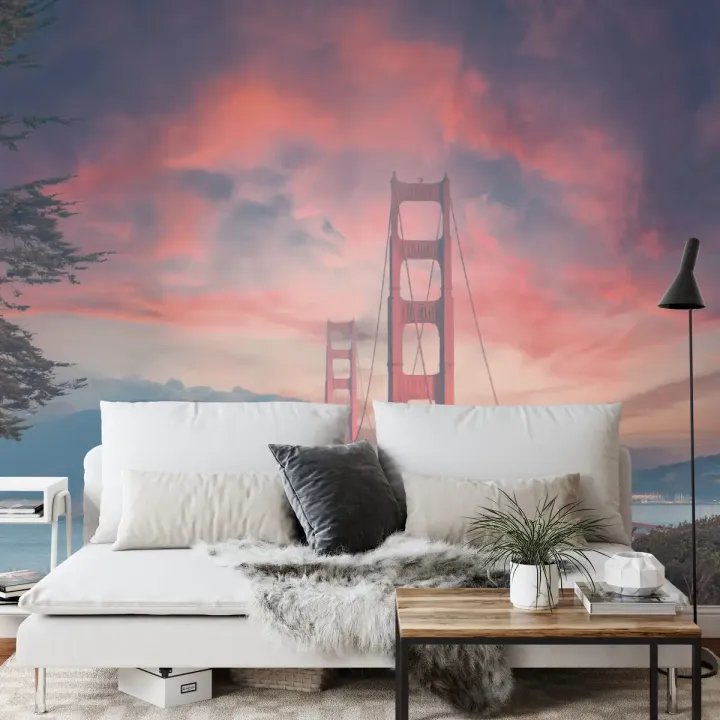 Fototapeta Golden Gate Bridge – Zachód Słońca nad San Francisco
