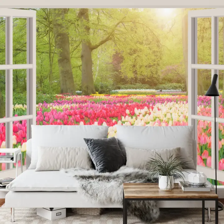 Fototapeta Tulipany – Holenderskie Ogrody Wiosną