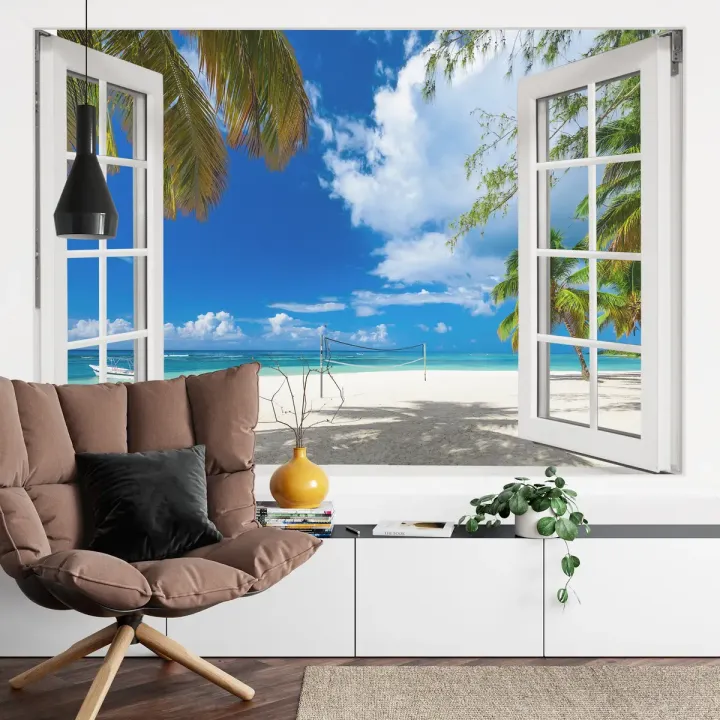 Fototapeta Plaża Tropikalna – Rajski Widok na Morze Karaibskie