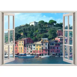 Fototapeta Widok z Okna – Portofino i Riwiera Włoska