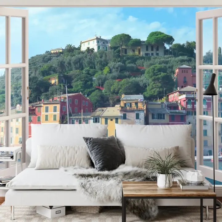 Fototapeta Widok z Okna – Portofino i Riwiera Włoska