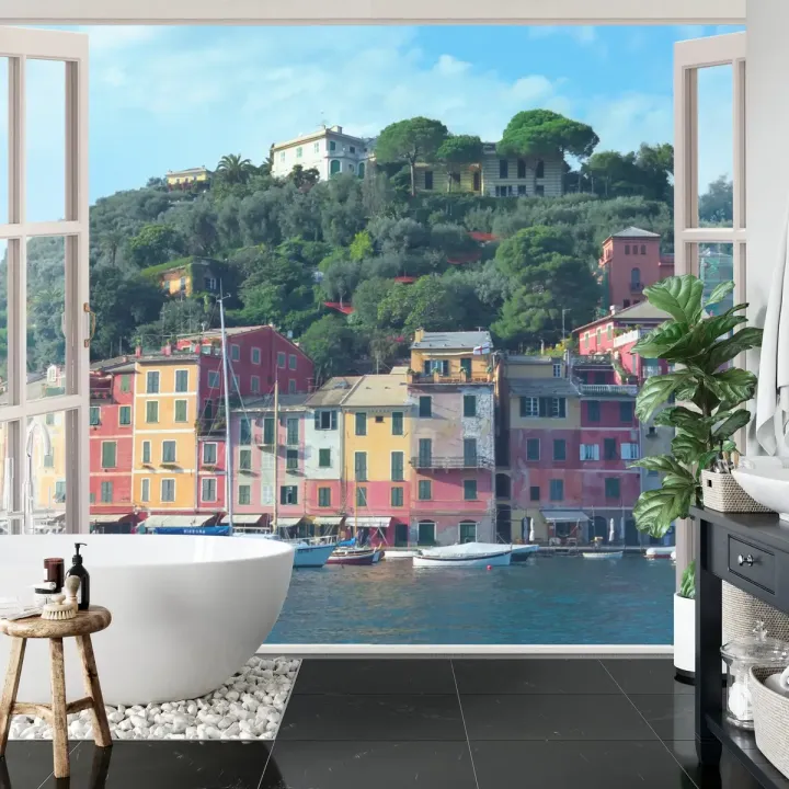 Fototapeta Widok z Okna – Portofino i Riwiera Włoska