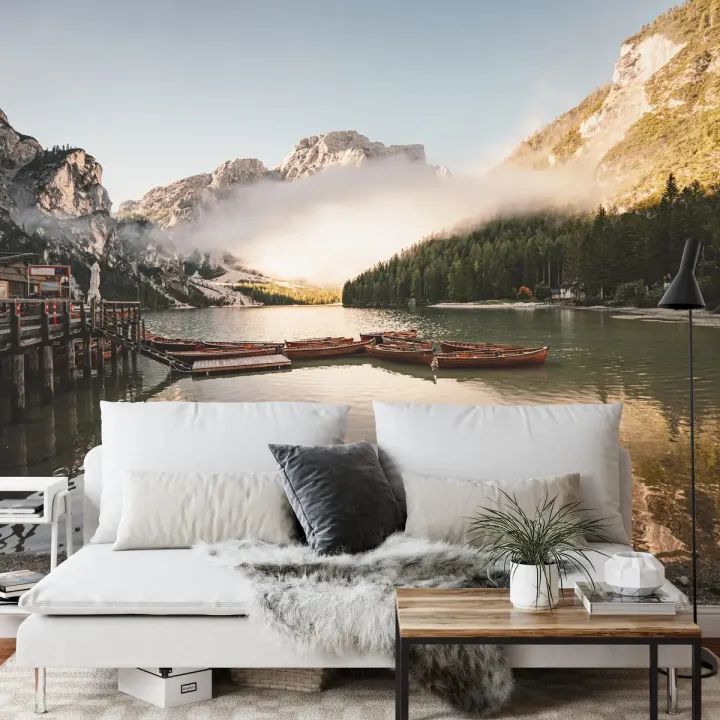 Fototapeta Jezioro Braies – Spokojny Krajobraz Alpejski w Dolomitach