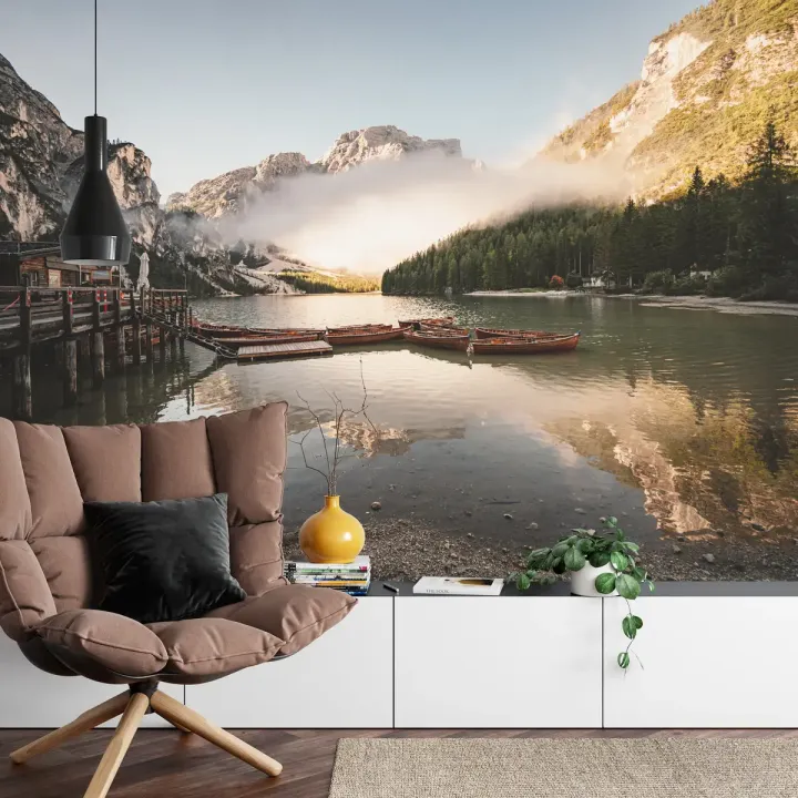 Fototapeta Jezioro Braies – Spokojny Krajobraz Alpejski w Dolomitach