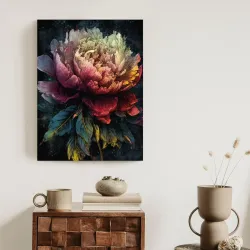 Plakat Abstrakcyjna Piwonia – Nowoczesna Grafika Botaniczna
