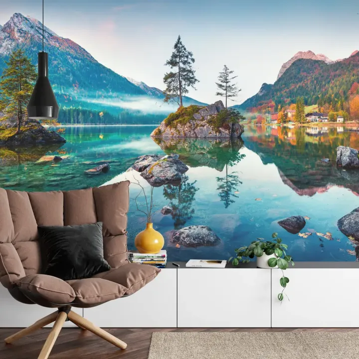 Fototapeta Jezioro Hintersee – Alpy Bawarskie o Poranku
