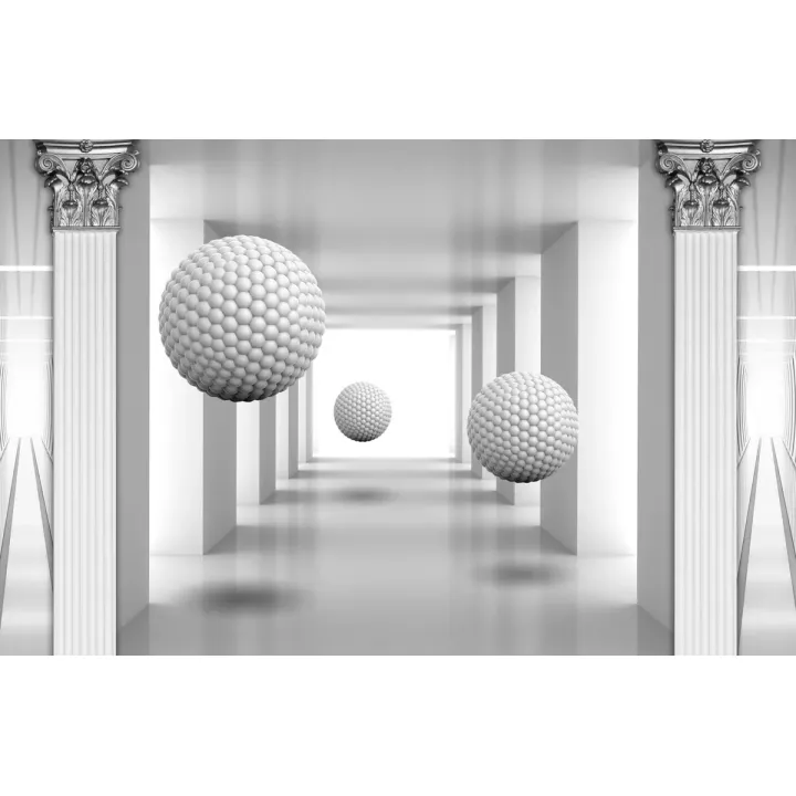 Fototapeta 3D Tunel Optyczny – Abstrakcja Geometryczna i Sfera – produkt
