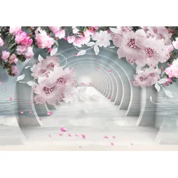 Fototapeta Kwiaty i Biżuteria – Abstrakcyjne Róże z Motywem Florystycznym