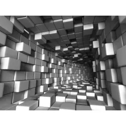 Fototapeta Abstrakcja Architektury – Tunel Optyczny i Industrialna Głębia