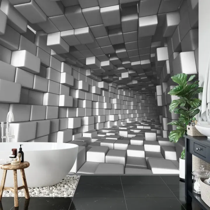 Fototapeta Abstrakcja Architektury – Tunel Optyczny i Industrialna Głębia