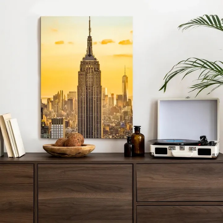 Plakat Nyc Top Of The Rock – Skyline Manhattanu o Zachodzie Słońca