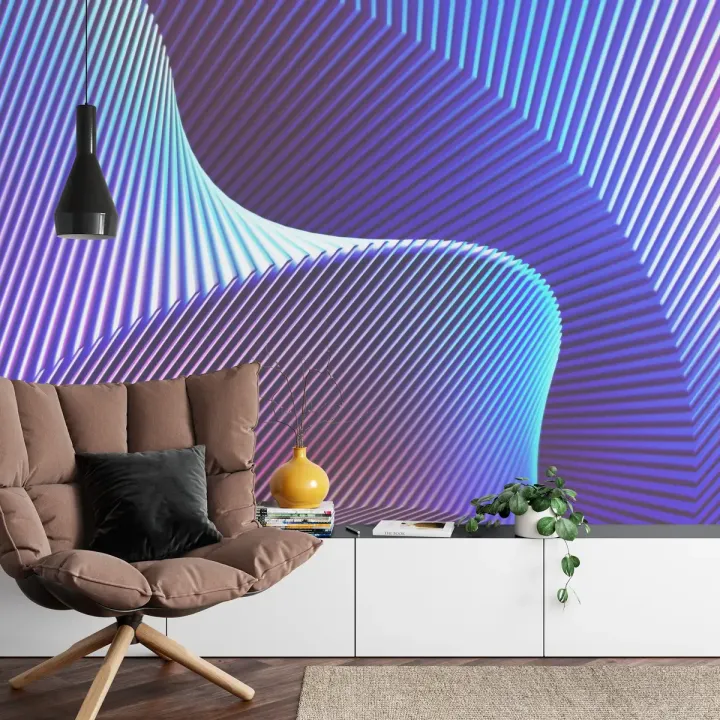 Fototapeta Abstract Background – Abstrakcja Geometryczna w Niebiesko-Fioletowej Głębi