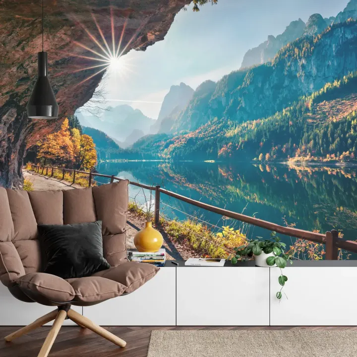 Fototapeta Alpy Austriackie – Jezioro Gosausee o Poranku