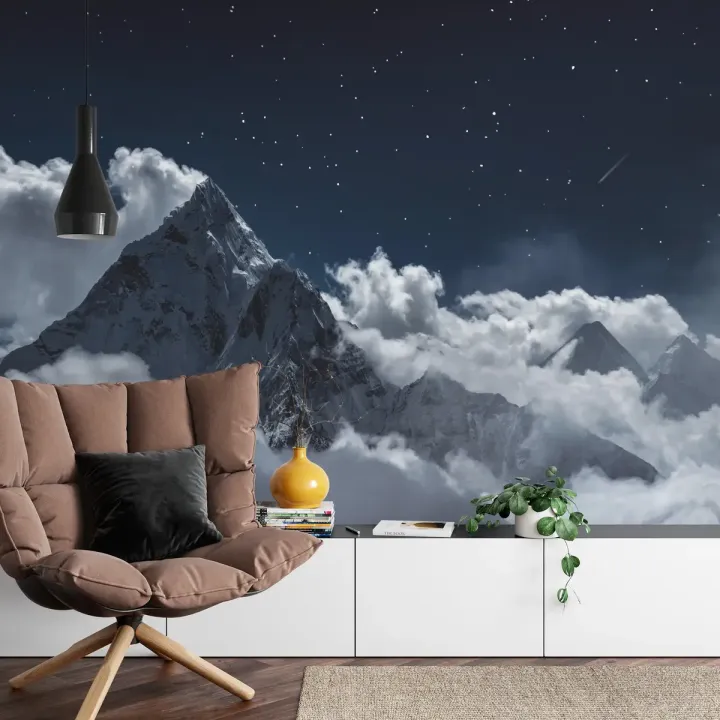 Fototapeta Góry – Nocny Krajobraz Himalajów z Mount Everest